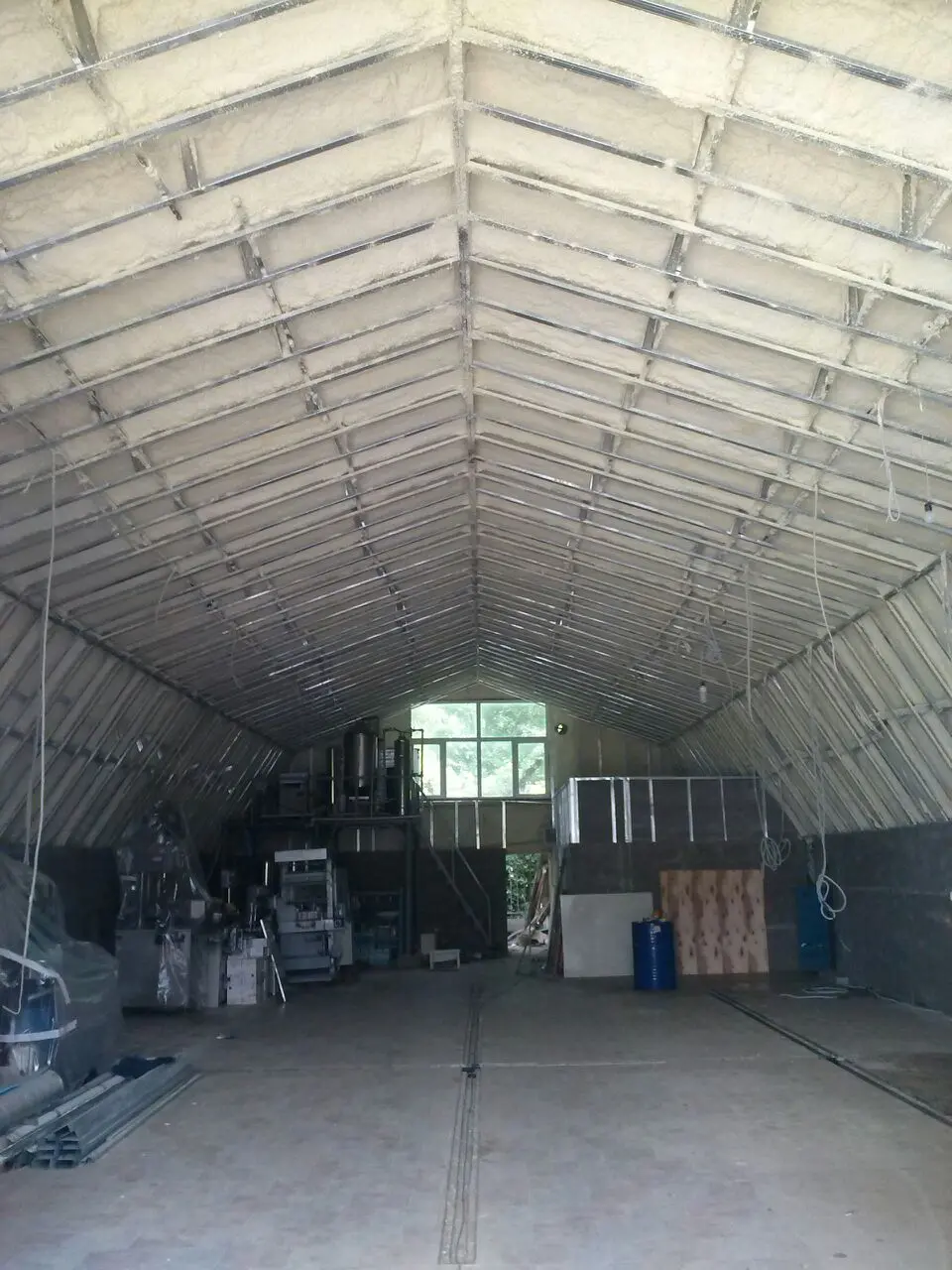 До напыления ППУ