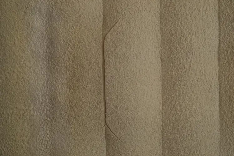 Рис. 1. Трещина, образованная при напылении пенополиуретана. Рис. 1. Трещина, образованная при напылении пенополиуретана.